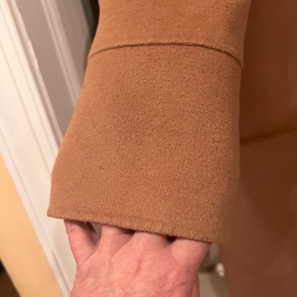 DEREK LAM 10 CROSSBY CAMEL WOMENS COAT WITH DETACHABLE FOX COLLAR SIZE 12 - Picture 9 of 16